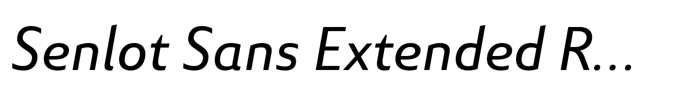 Senlot Sans Extended Regular Italic